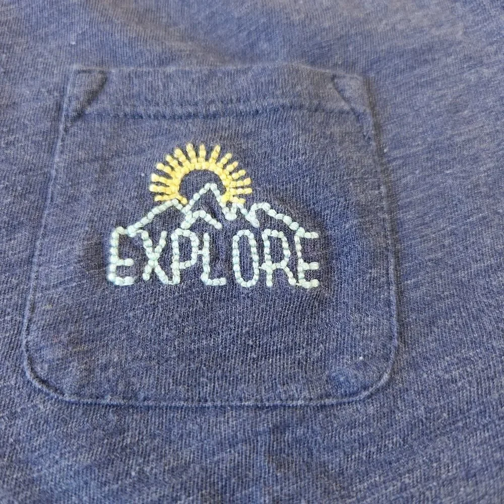 Eddie Bauer navy graphic tee & tie dye legging set sz L (14/16)